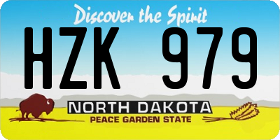 ND license plate HZK979
