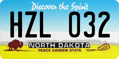 ND license plate HZL032