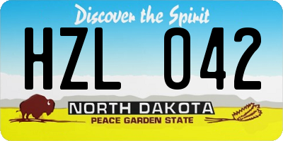 ND license plate HZL042