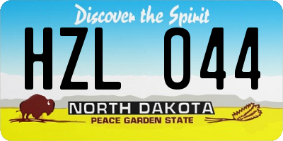 ND license plate HZL044