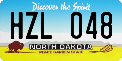 ND license plate HZL048