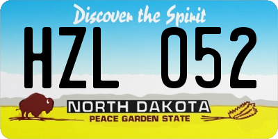 ND license plate HZL052