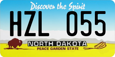ND license plate HZL055
