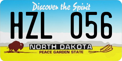 ND license plate HZL056