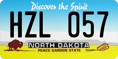 ND license plate HZL057