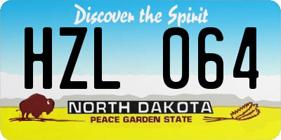 ND license plate HZL064