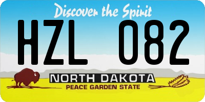 ND license plate HZL082