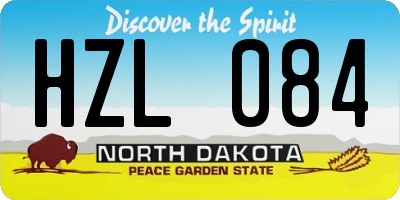 ND license plate HZL084