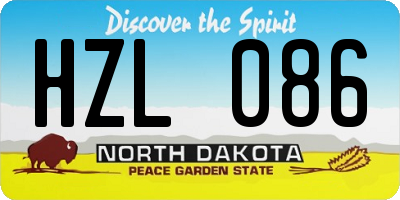 ND license plate HZL086