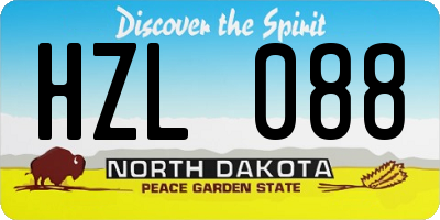 ND license plate HZL088