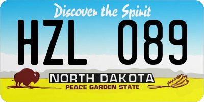 ND license plate HZL089