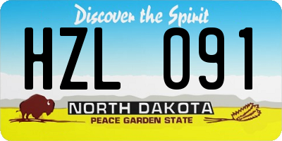 ND license plate HZL091