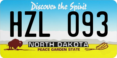 ND license plate HZL093
