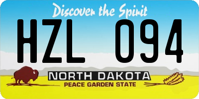 ND license plate HZL094