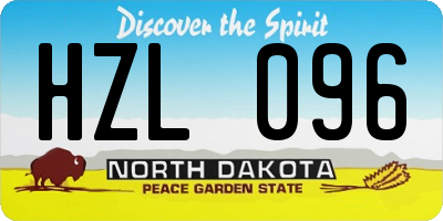 ND license plate HZL096