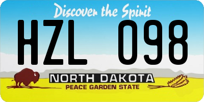 ND license plate HZL098