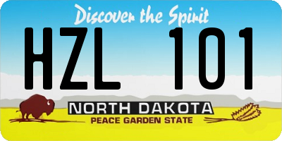 ND license plate HZL101