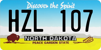ND license plate HZL107