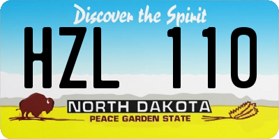 ND license plate HZL110