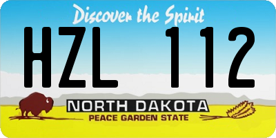 ND license plate HZL112