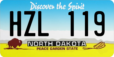 ND license plate HZL119