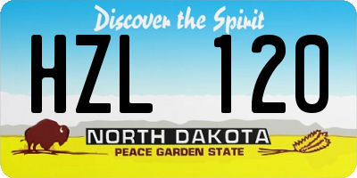 ND license plate HZL120