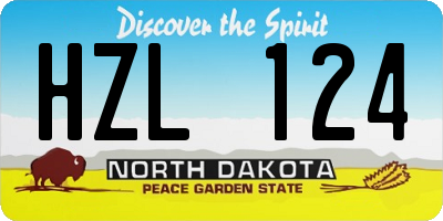 ND license plate HZL124