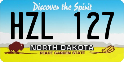 ND license plate HZL127