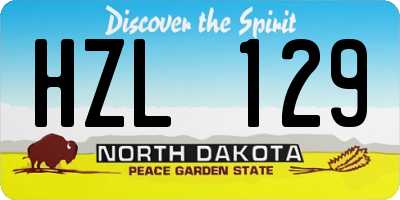 ND license plate HZL129