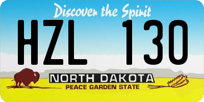 ND license plate HZL130