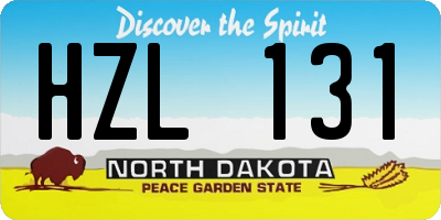 ND license plate HZL131