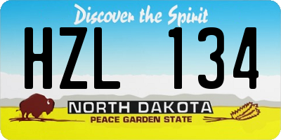 ND license plate HZL134