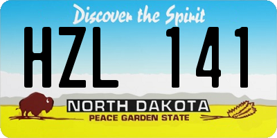 ND license plate HZL141