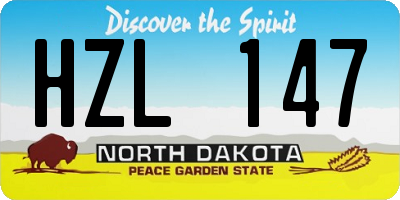 ND license plate HZL147