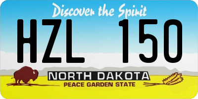 ND license plate HZL150