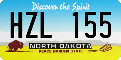 ND license plate HZL155