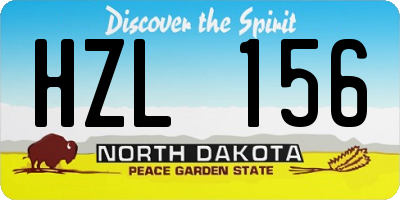 ND license plate HZL156