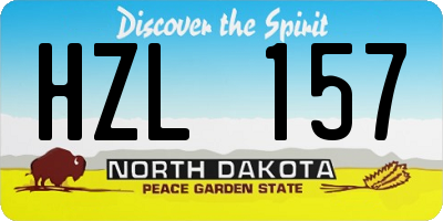 ND license plate HZL157