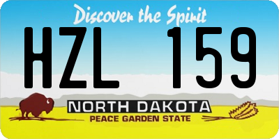 ND license plate HZL159