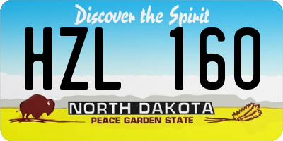 ND license plate HZL160