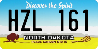 ND license plate HZL161