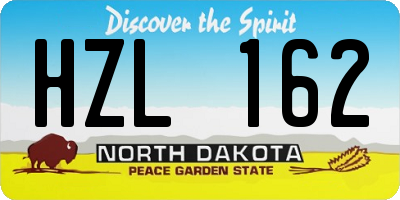 ND license plate HZL162