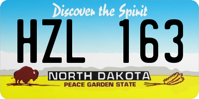 ND license plate HZL163