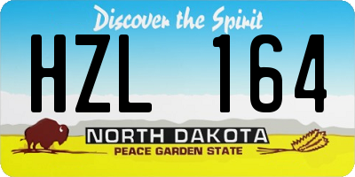 ND license plate HZL164