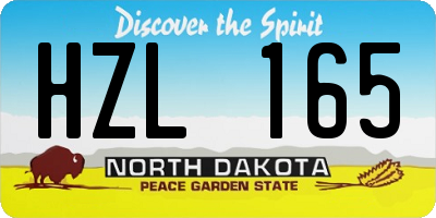 ND license plate HZL165