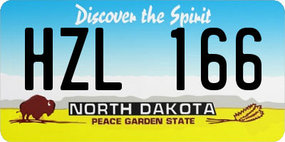 ND license plate HZL166