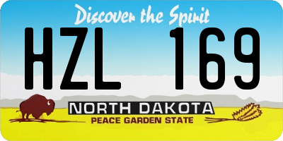ND license plate HZL169