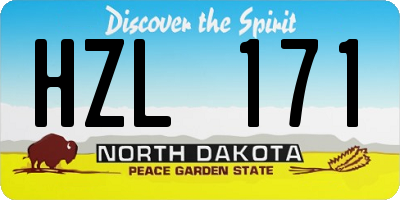 ND license plate HZL171