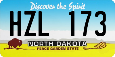 ND license plate HZL173