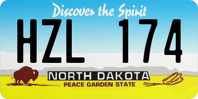 ND license plate HZL174